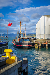 Image showing Wellington harbour docks, New Zealand