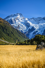 Image showing Mount Cook valley landscape, New Zealand