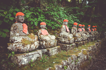 Image showing Narabi Jizo statues, Nikko, Japan