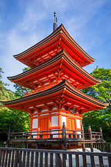 Image showing Pagoda at the kiyomizu-dera temple, Kyoto, Japan