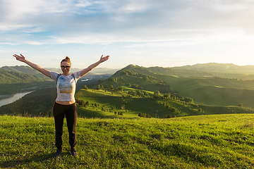 Image showing Woman in Altai mountain