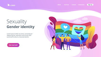 Image showing Sexuality and gender identity concept landing page.