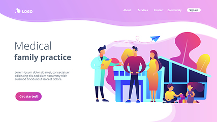 Image showing Family doctor concept landing page.
