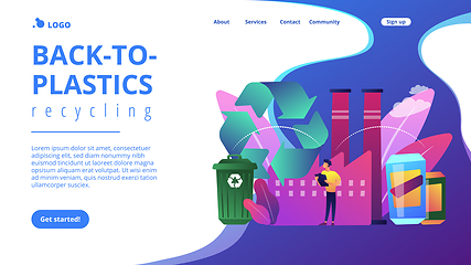 Image showing Mechanical recycling concept landing page.