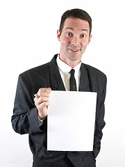 Image showing Man with Blank Sign