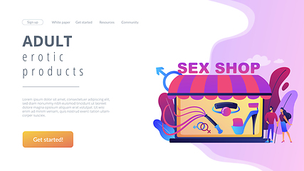 Image showing Sex shop concept landing page.