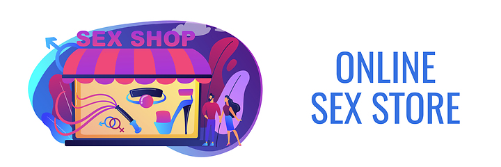 Image showing Sex shop concept banner header.