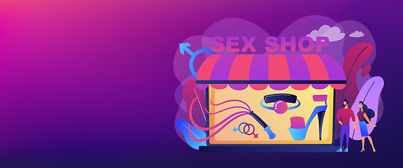 Image showing Sex shop concept banner header.