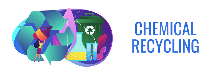 Image showing Chemical recycling concept banner header.