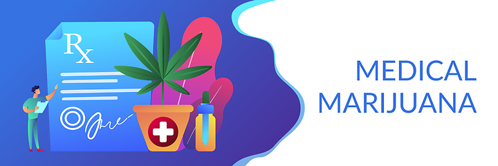 Image showing Medical marijuana concept banner header.