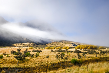 Image showing Mountain fields landscape in New Zealand