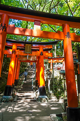 Image showing Fushimi Inari Taisha torii, Kyoto, Japan