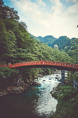 Image showing Shinkyo bridge, Nikko, Japan