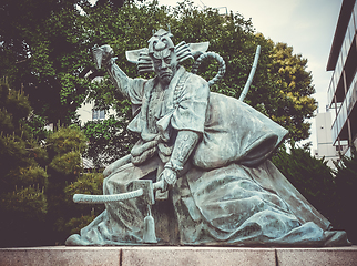 Image showing Samurai statue in Senso-ji temple, Tokyo, Japan