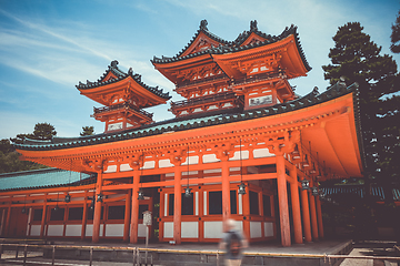 Image showing Heian Jingu Shrine temple, Kyoto, Japan