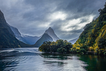 Image showing Milford Sound, fiordland national park, New Zealand