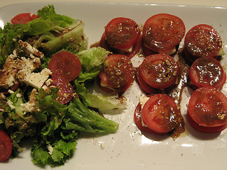 Image showing tomato dish and salad