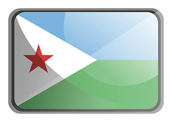 Image showing Vector illustration of Djibouti flag on white background.