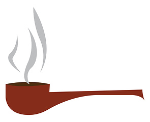 Image showing A smoking pipe vector or color illustration