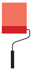 Image showing A pink paint brush vector or color illustration