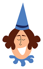 Image showing Clipart of a smiling woman vector or color illustration
