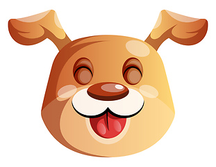 Image showing Happy cartoon puppy vector illustartion on white backgorund