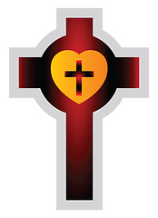 Image showing Colorful Lutherian Cross vector illustration on a white backgrou