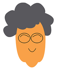 Image showing Old woman with eye glasses vector or color illustration
