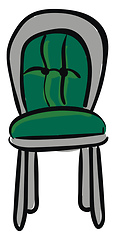 Image showing Clipart of a green-colored chair vector or color illustration