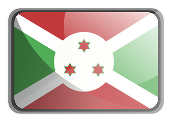 Image showing Vector illustration of Burundi flag on white background.