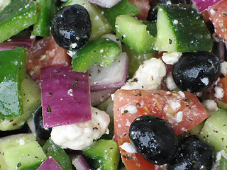 Image showing greek salad close up