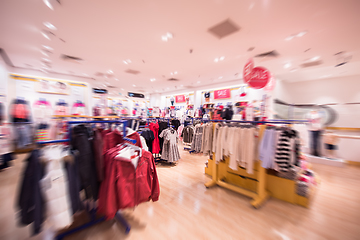 Image showing blurred image of cloth store