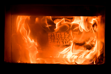 Image showing fireplace close up