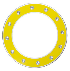 Image showing Yellow round frame