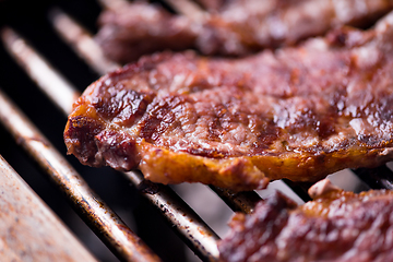 Image showing delicious grilled meat on barbecue