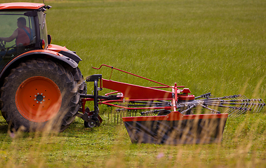 Image showing Man driving tractor