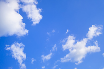 Image showing typical beautiful blue sky clouds background