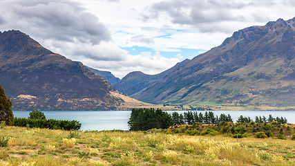 Image showing scenery at Lake Te Anau, New Zealand