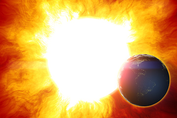 Image showing earth disaster sun heat space