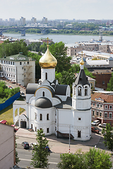 Image showing RUSSIA,View of Church of Our Lady of Kazan from Kremlin wall. Nizhny Novgorod