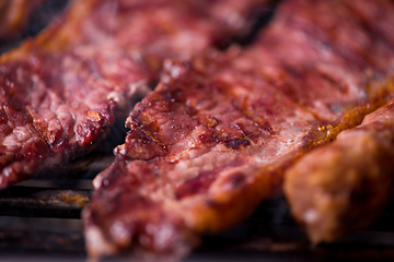 Image showing delicious grilled meat on barbecue