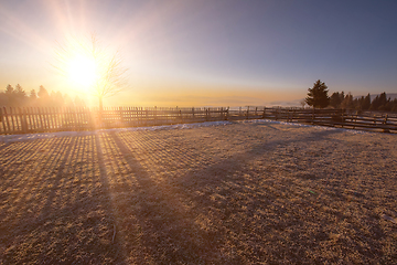 Image showing winter landscape during sunset