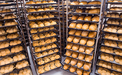 Image showing bread bakery food factory production with fresh products