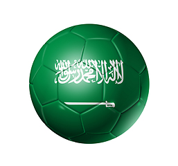 Image showing Soccer football ball with Saudi Arabia flag