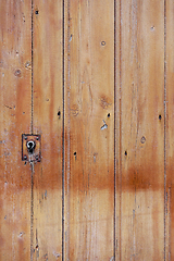 Image showing Rough wood door