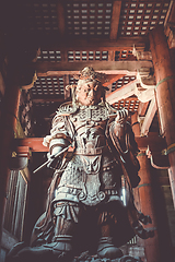 Image showing Komokuten statue in Daibutsu-den Todai-ji temple, Nara, Japan