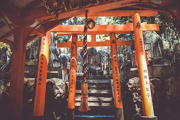 Image showing Fushimi Inari Taisha torii, Kyoto, Japan