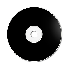 Image showing Black CD - DVD mockup template isolated on white