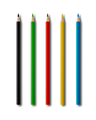 Image showing Coulouring pencils isolated on white