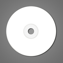 Image showing White CD - DVD mockup template isolated on Dark Grey